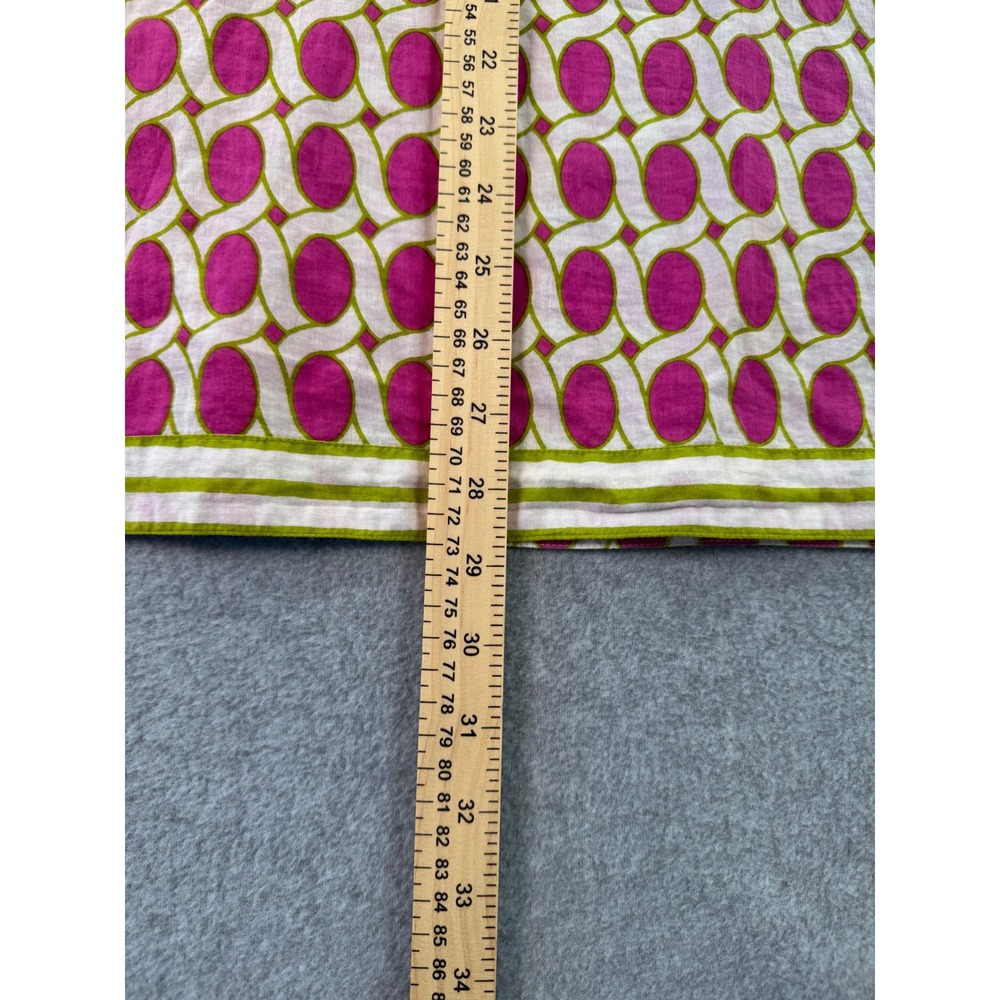 Gretchen Scott Designs Pink Lime Green Geometric Cotton Tunic Top Women Small - Picture 10 of 11